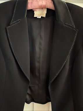 Cache Black Stud-Trim Blazer